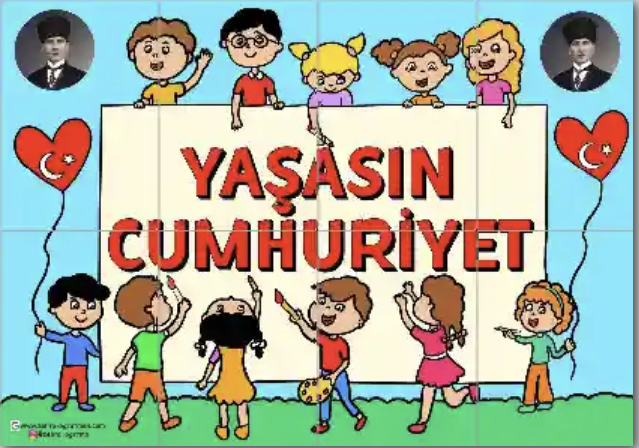 8 A4 RENKLİ Yaşasın Cumhuriyet Panosu