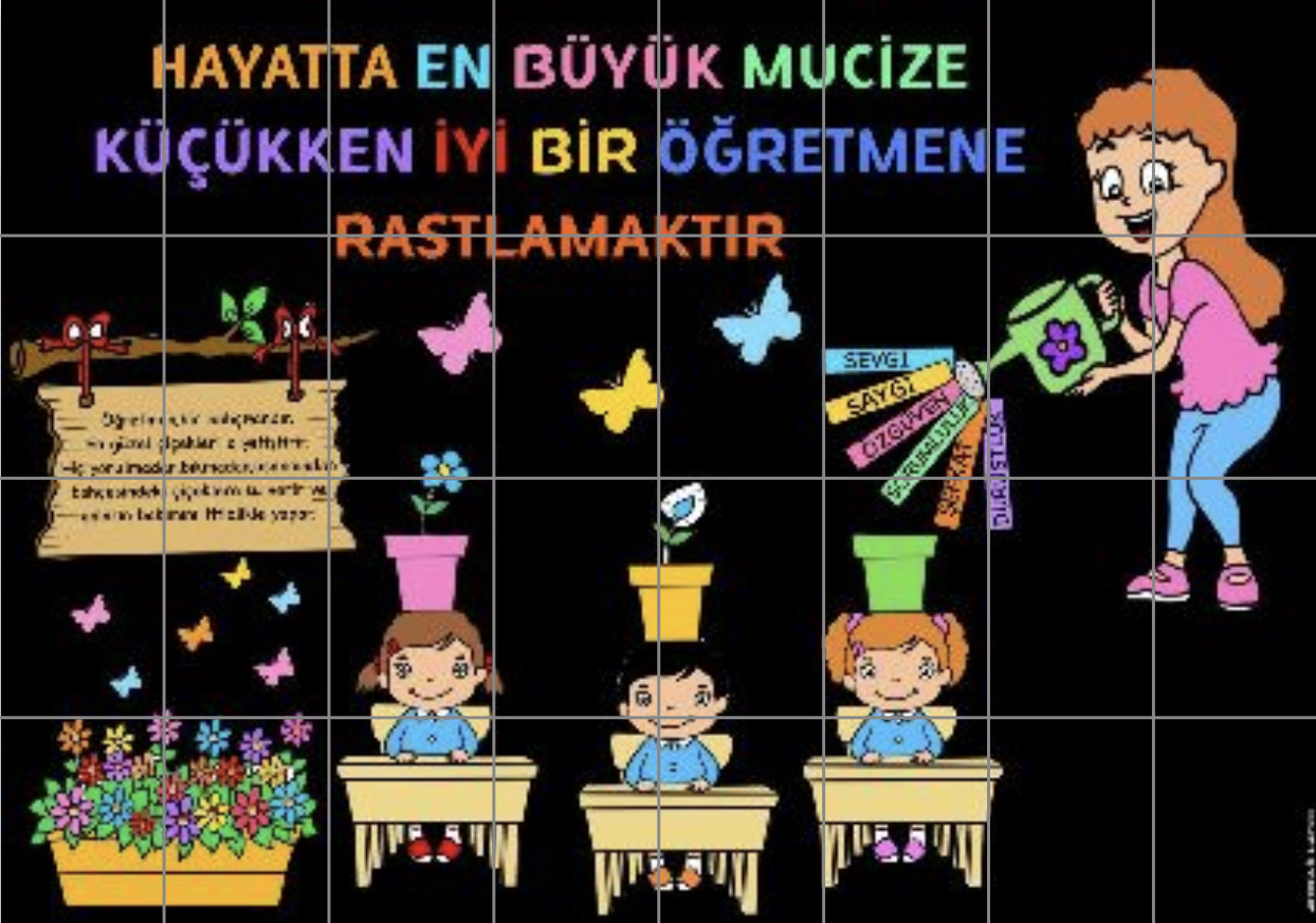 32 A4 ( Kadın Öğretmen ) Hayatta En Büyük Mucize Küçükken İyi Bir Öğretmene Rastlamaktır RENKLİ