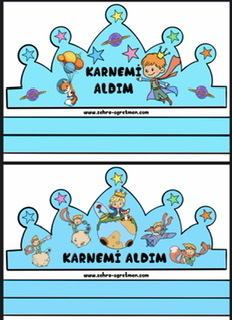 Küçük Prens Karnemi Aldım Taçları