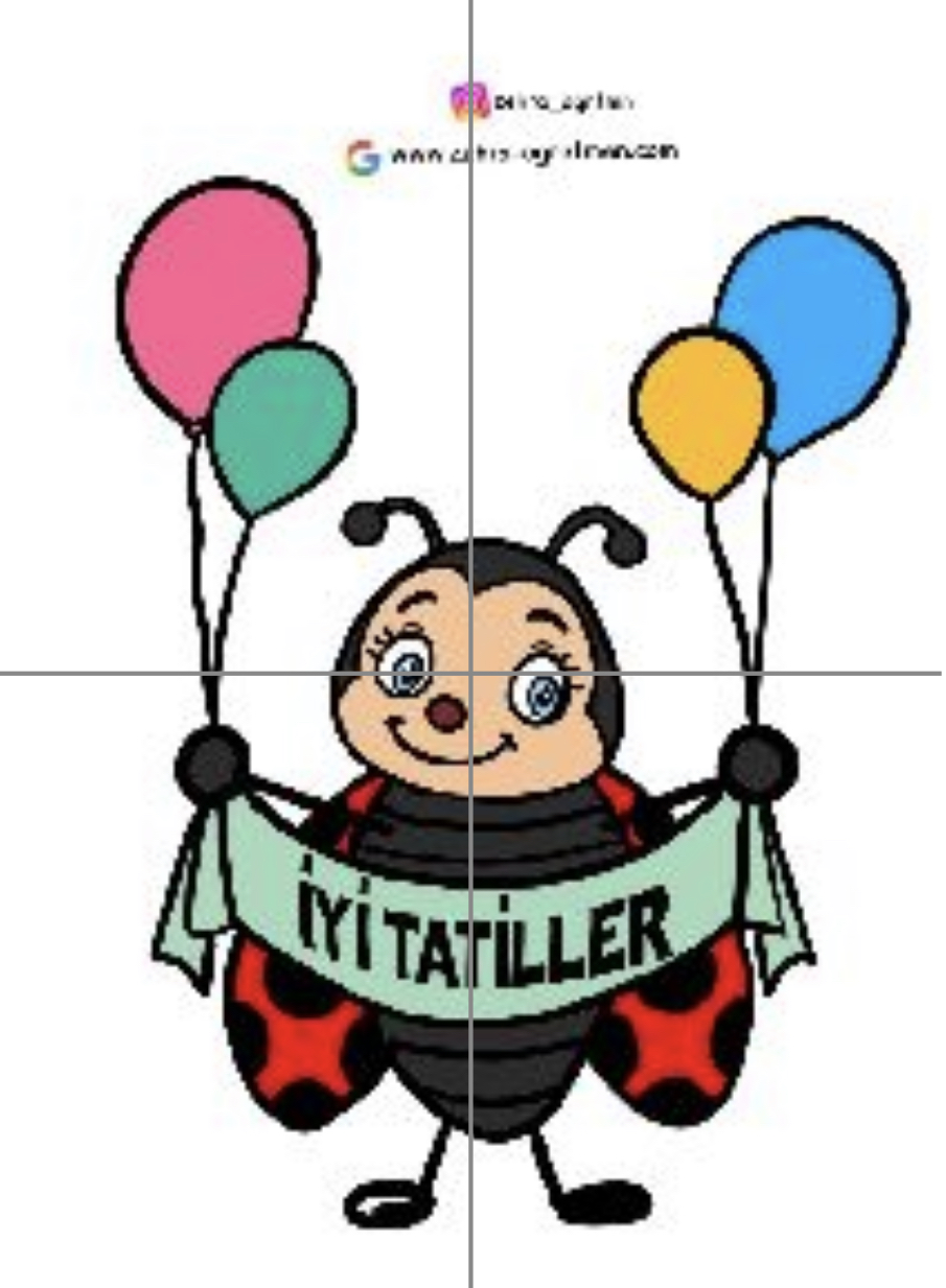 4 A4 Uğur Böceği İyi Tatiller Yazılı ( RENKLİ RENKSİZ)