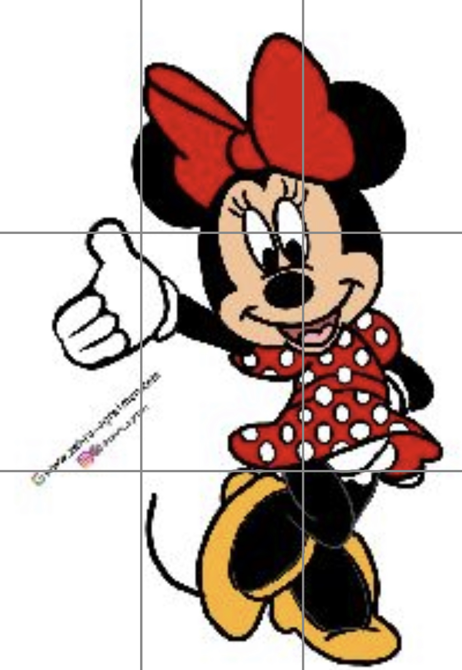 9 A4 Minnie Mouse ( RENKLİ)