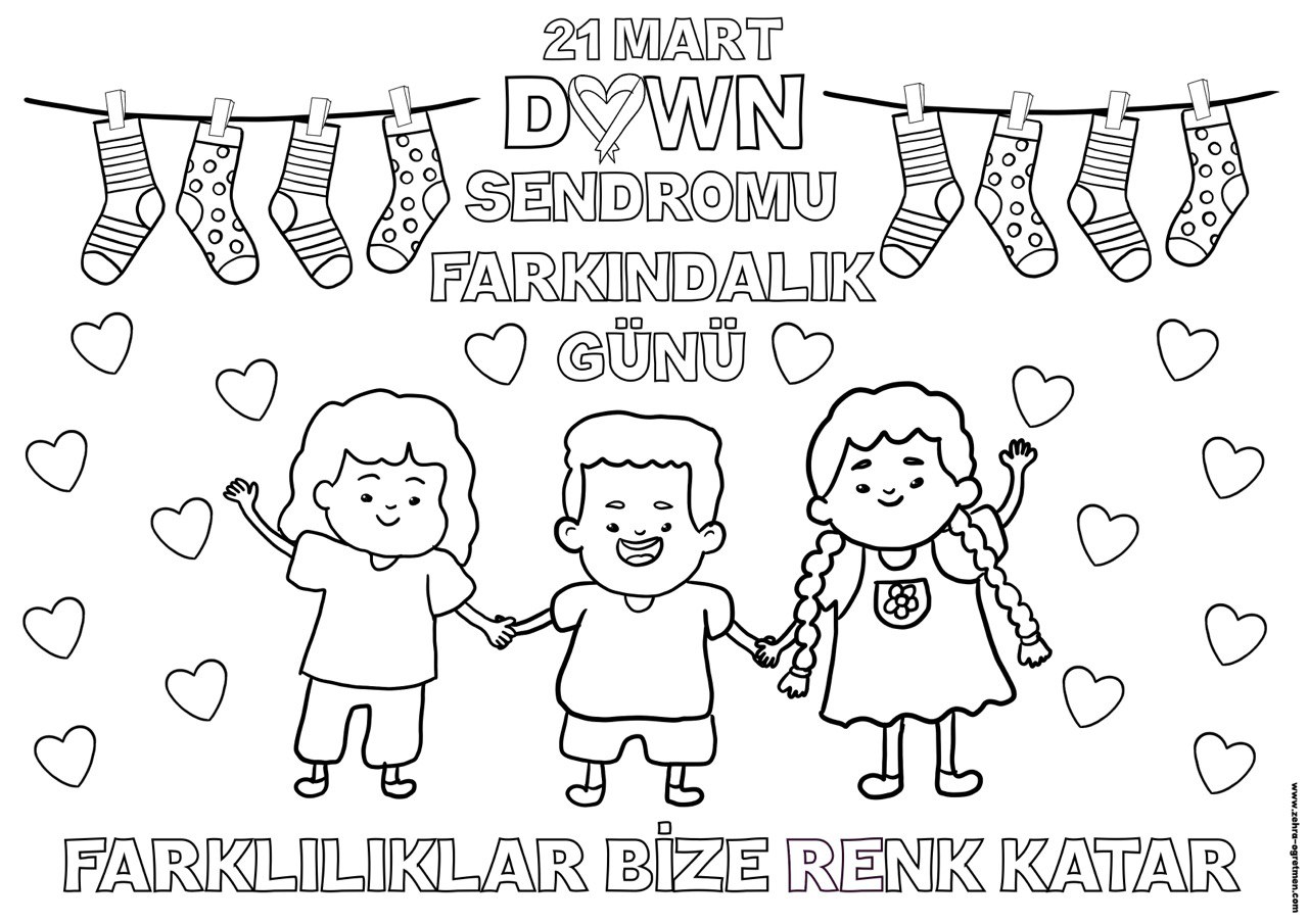 18 A4 Down Sendromu Farkındalık Günü Grup Boyama Çalışması