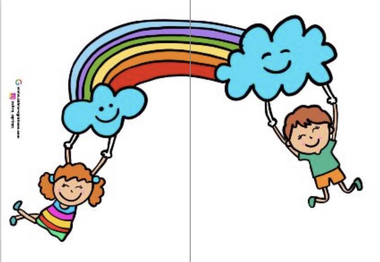 2 A4 Bulutta Sallanan Çocuklar