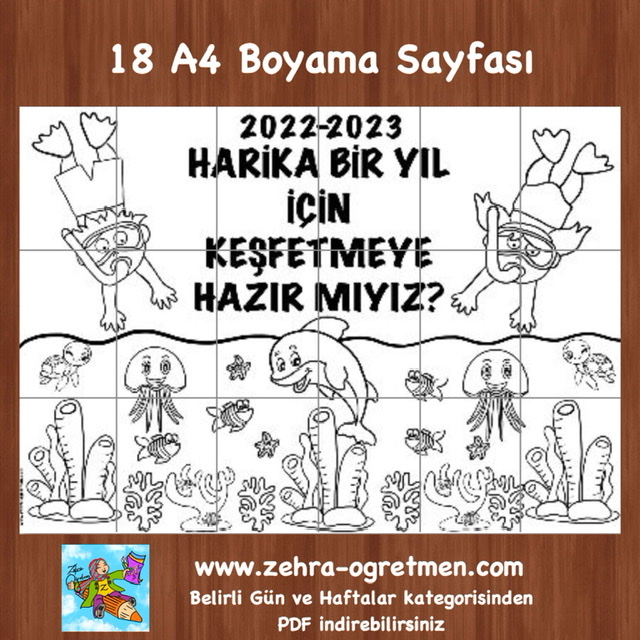 18 A4 Harika Bir Yıl İçin Keşfetmeye Hazır Mıyız Boyama Sayfası