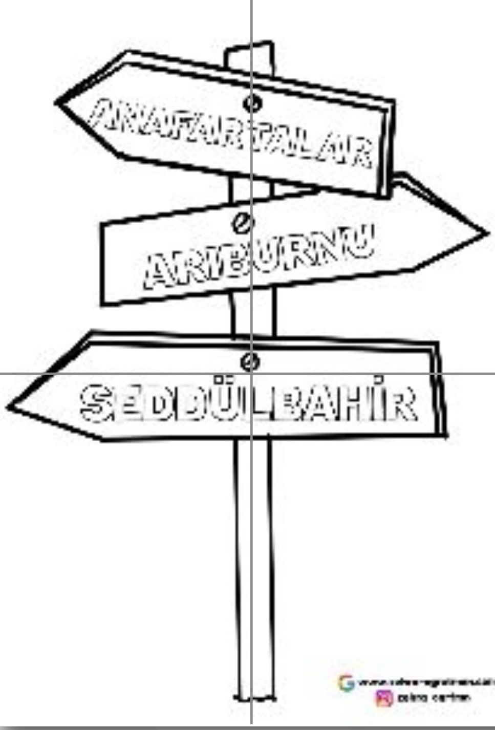 4 A4 Yön Tabelası RENKSİZ