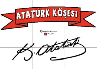 6 A4 Atatürk Köşesi Yazısı ve Atatürk İmzası RENKLİ