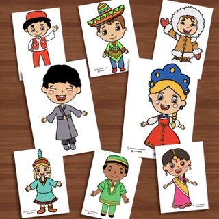 2 A4 Dünya Çocukları RENKLİ