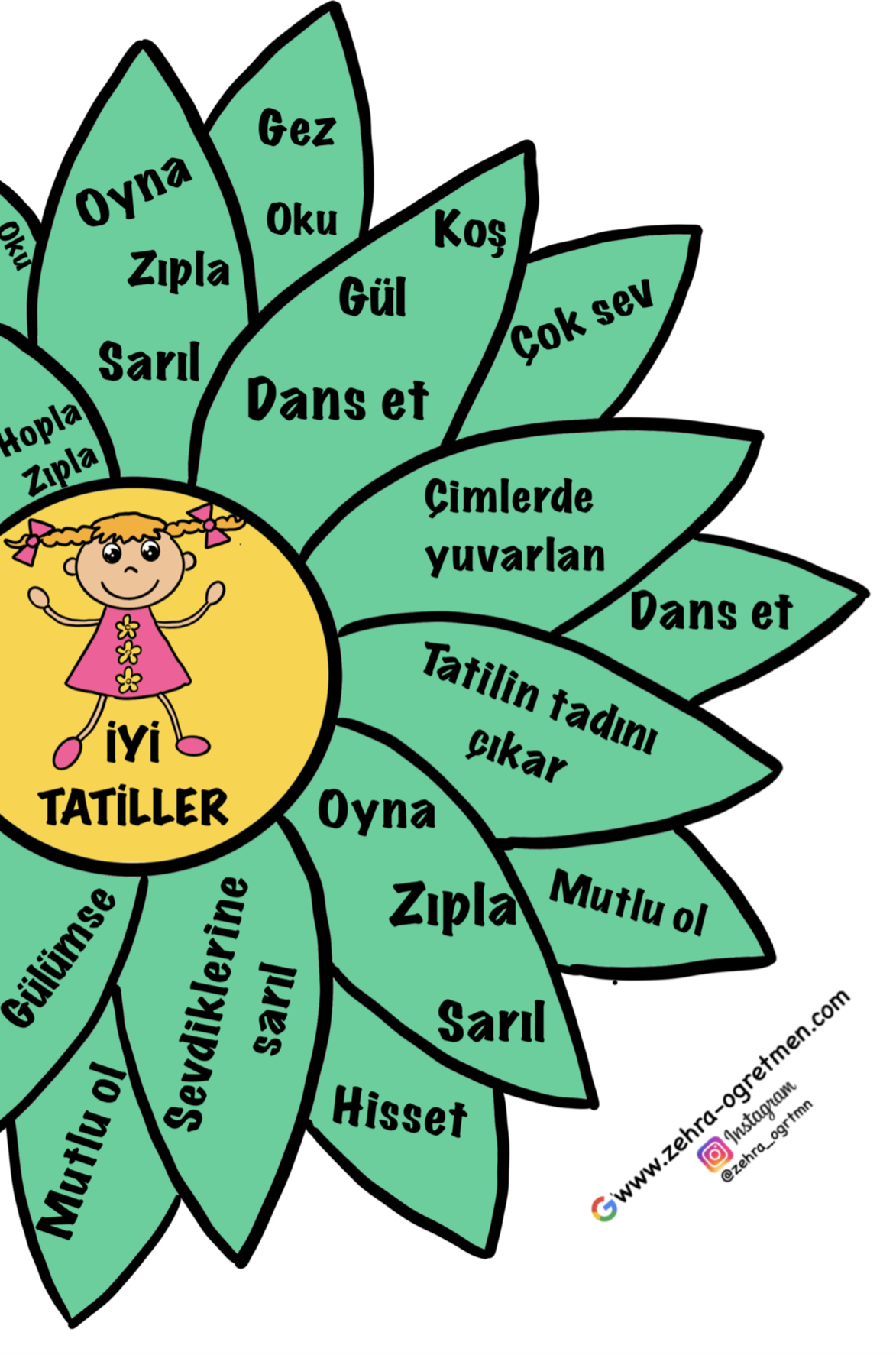 Çiçekli Karne Süsü