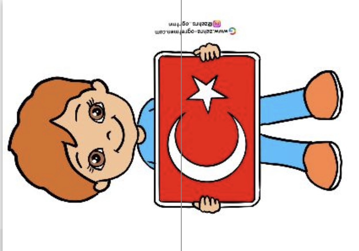 2 A4 BAYRAK TUTAN ÇOCUKLAR RENKLİ PDF