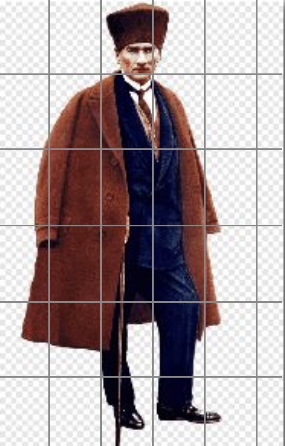 (36 a4) Ayakta Atatürk Hatıra Çalışması