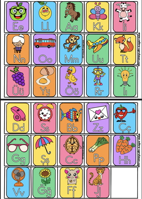 Deftere Yapıştırmalık Ses Grupları ( Renkli)