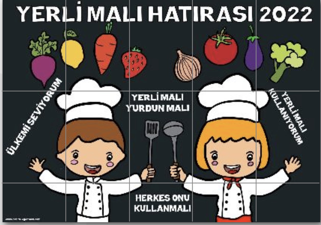 15 A4 Kız Erkek Aşçı Yerli Malı Hatırası