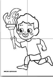 4 A4 Meşale Tutan Kız Erkek RENKSİZZ