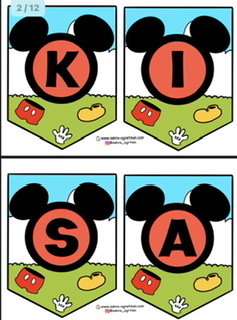 Mickeyli KISA BİR MOLA FLAMA ( Renkli Renksiz)