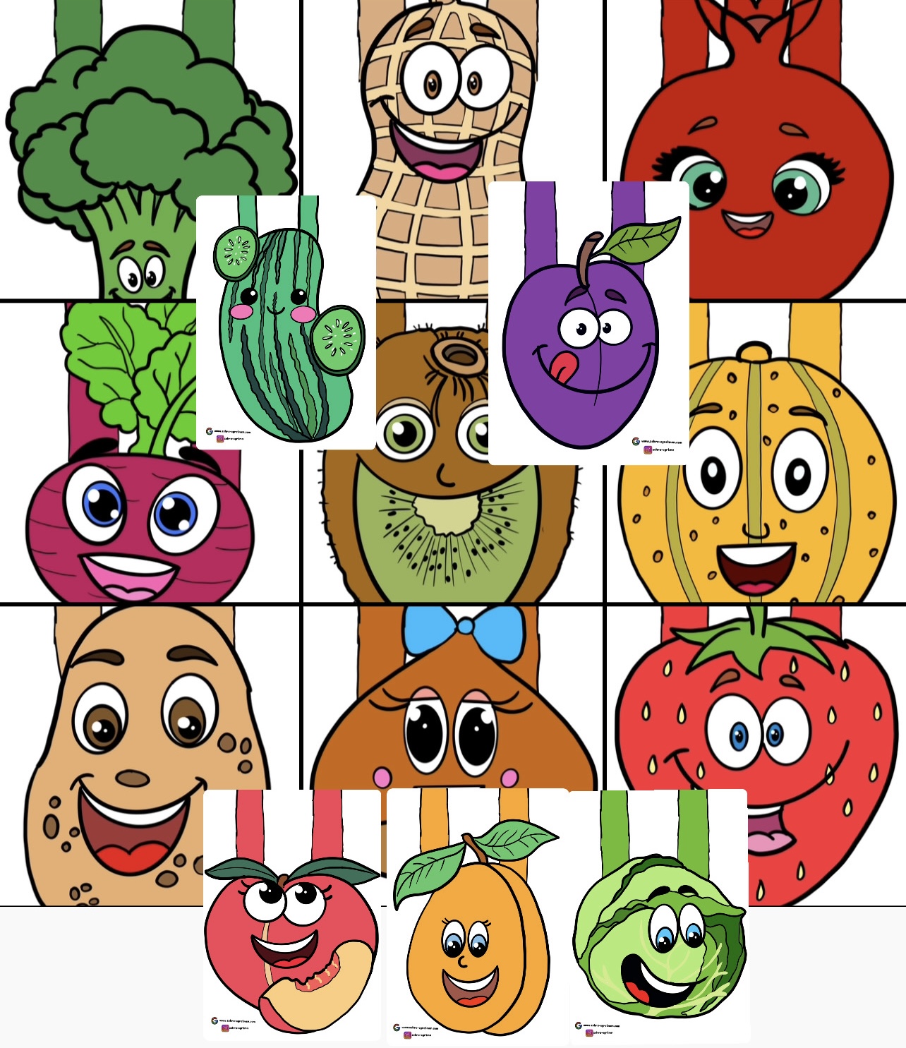 8 A4 Çilek Kostümü RENKLİ