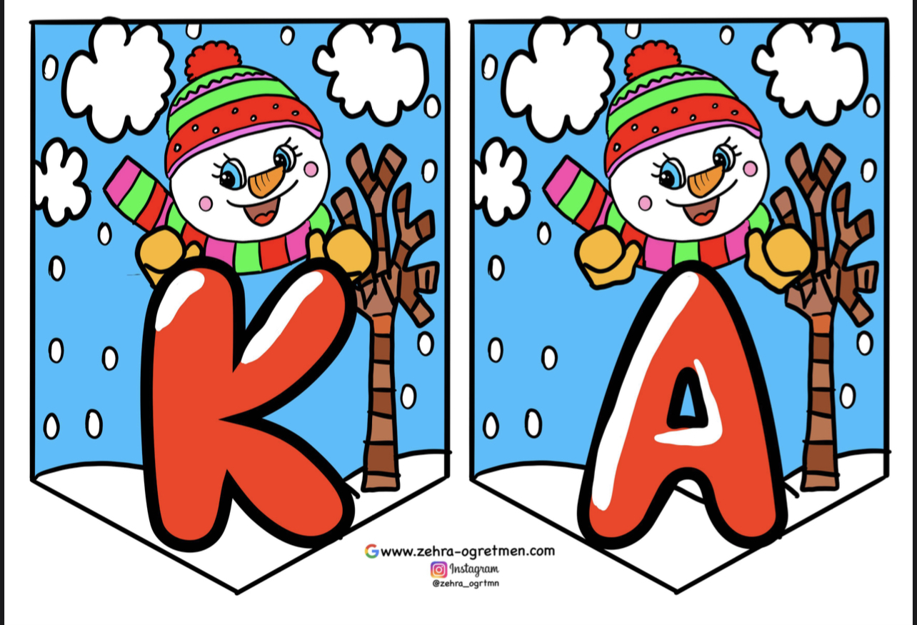 Kardan Adamlı Karne Hatırası Flaması ( Renkli)