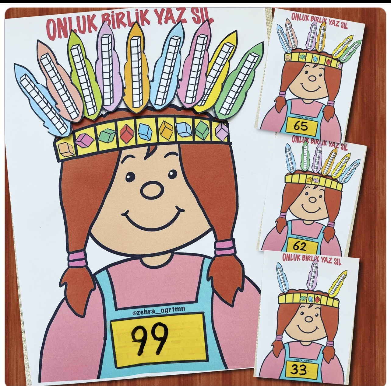 Kızılderili ile Onluk Birlik Öğreniyorum