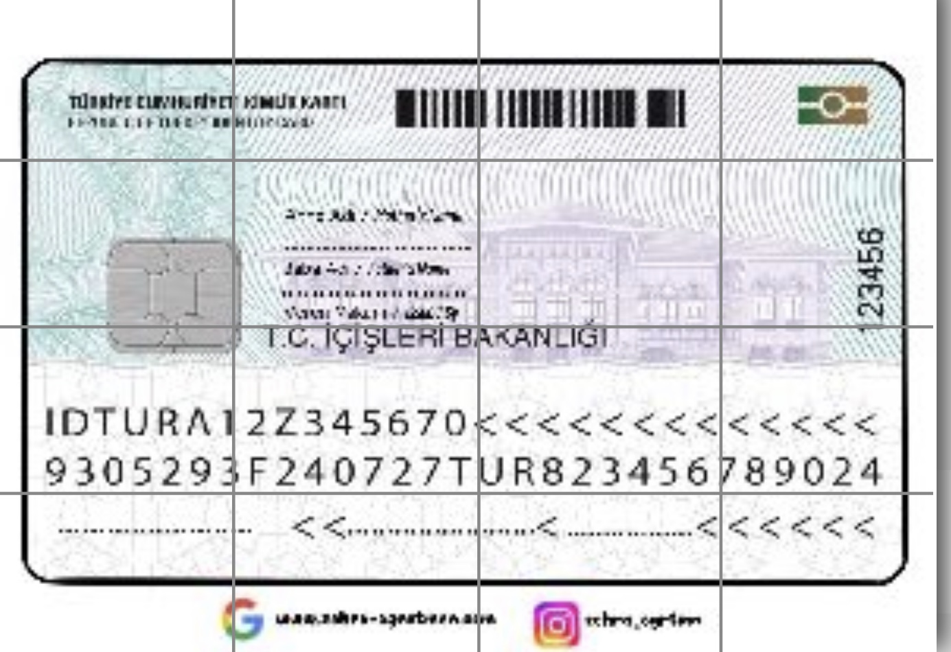 16 A4 Kimlik Kartı Arka Yüz