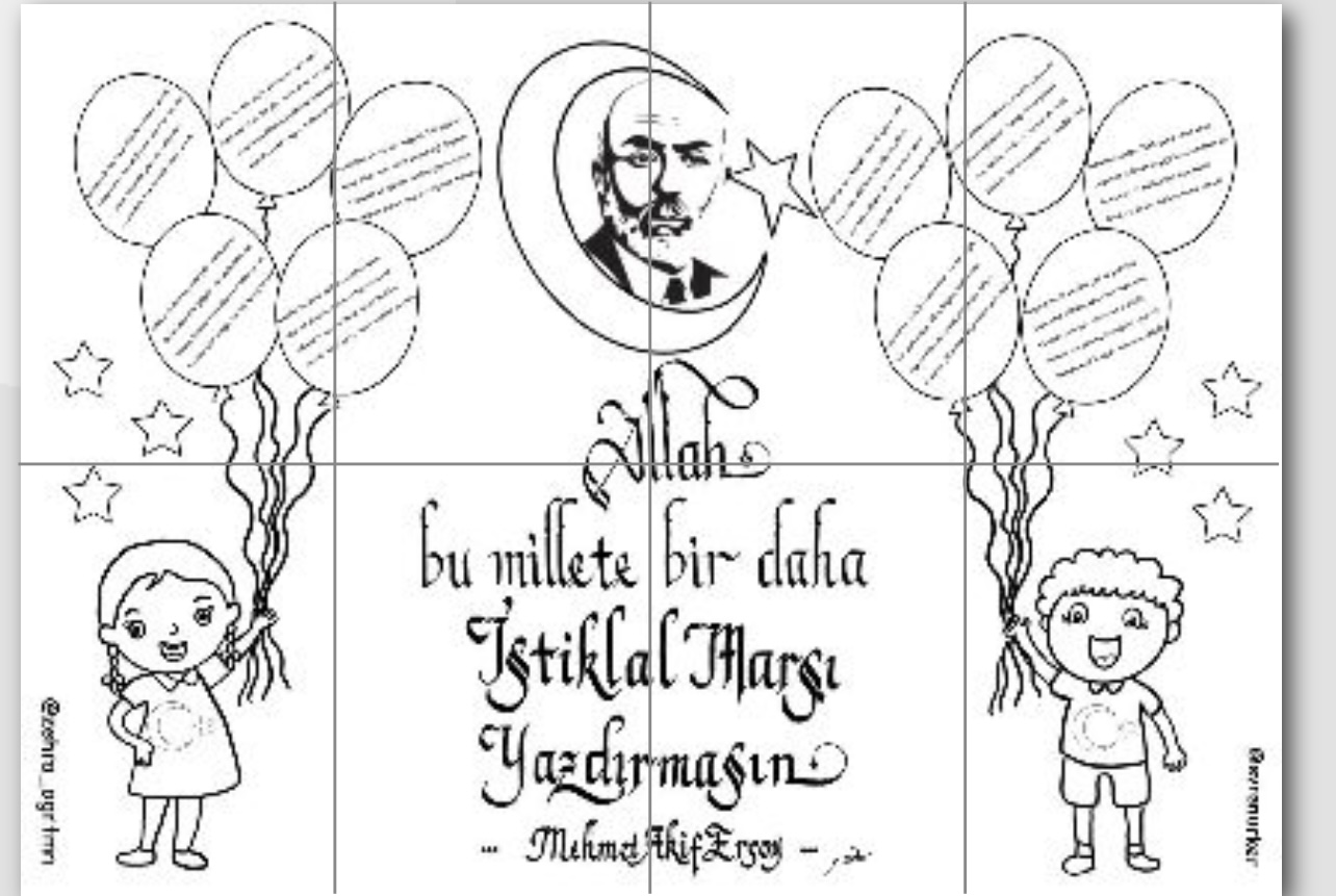 8 A4 12 Mart Grup Boyama Çalışması