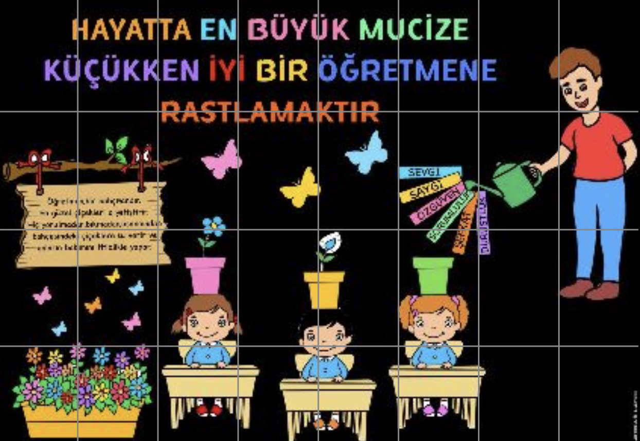 32 A4 ( Erkek Öğretmen) Hayatta En Büyük Mucize Küçükken İyi Bir Öğretmene Rastlamaktır RENKLİ