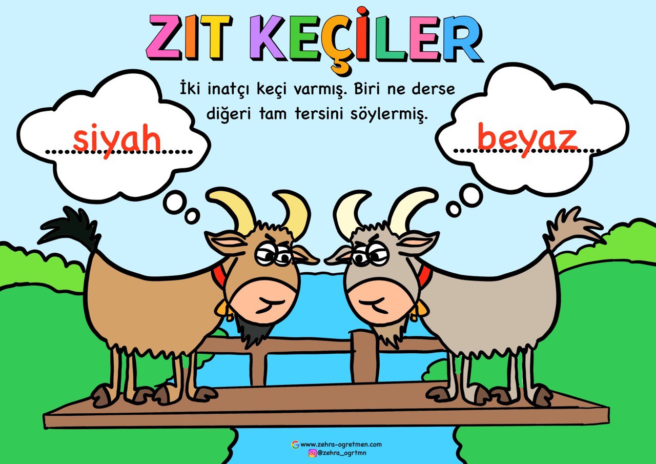 Zıt Keçiler Yaz Sil Şablonları