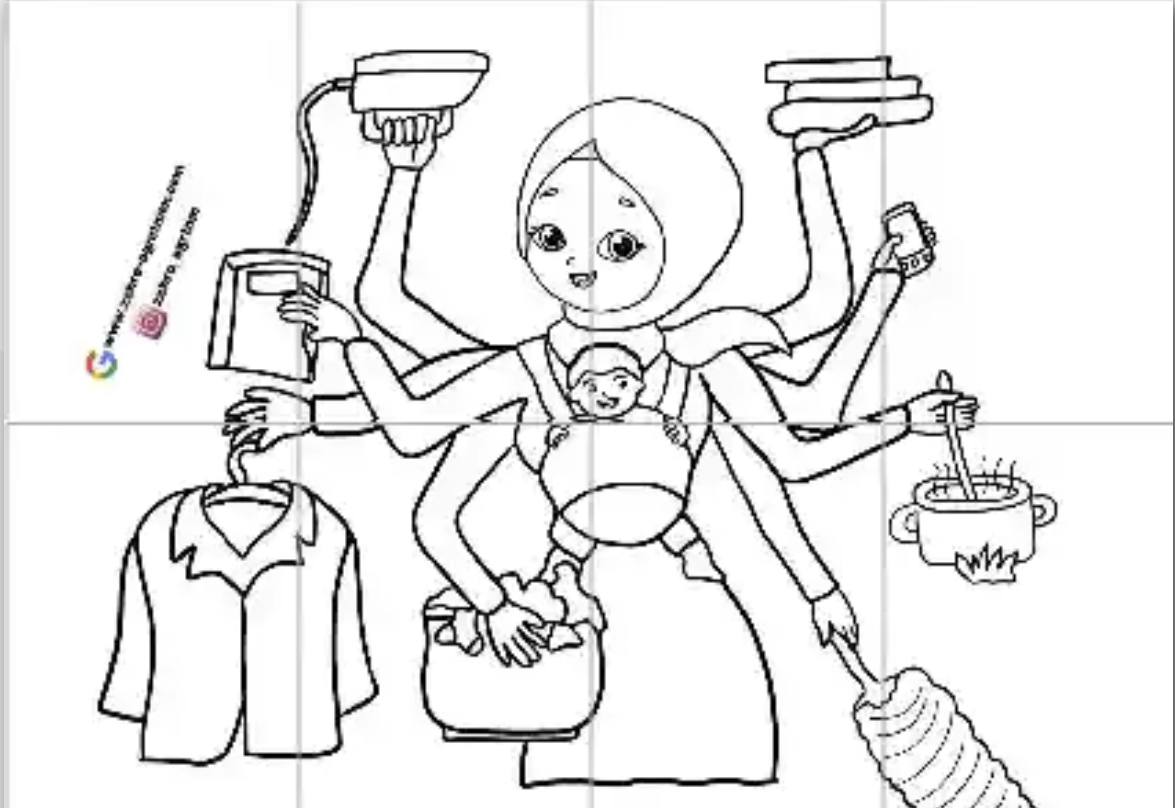 8 A4 Tesettürlü Anne RENKSİZ