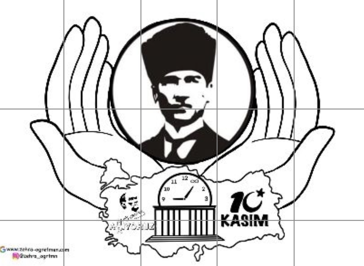 15 A4 Pano 2 Görseli 10 Kasım Türkiye Haritalı RENKSİZ