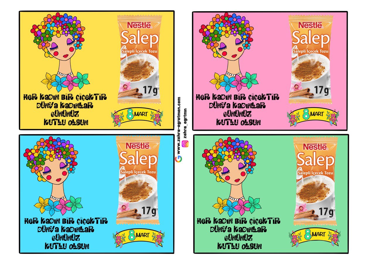 8 mart hediyelik kart ( Salepli)