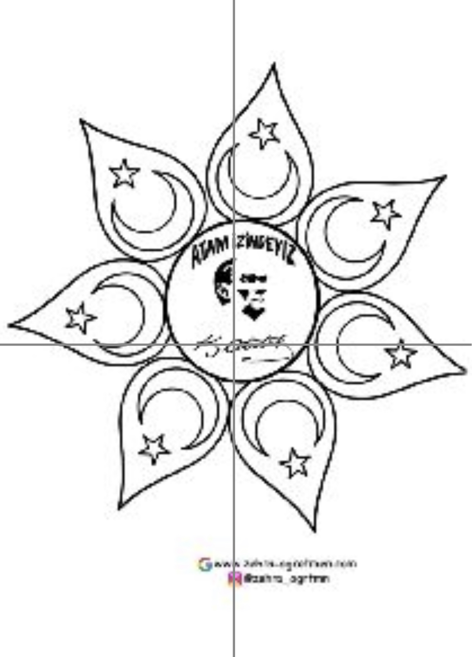 4 A4 Çiçekli Atatürk 1 RENKSİZ