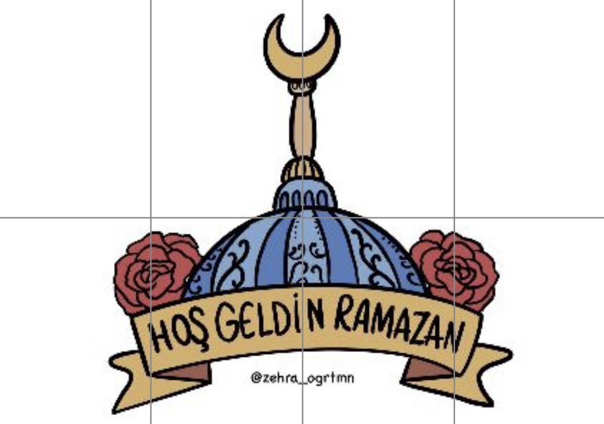 (Pano 2) 8 A4 Düz Yazılı Cami Hoş Geldin Ramazan