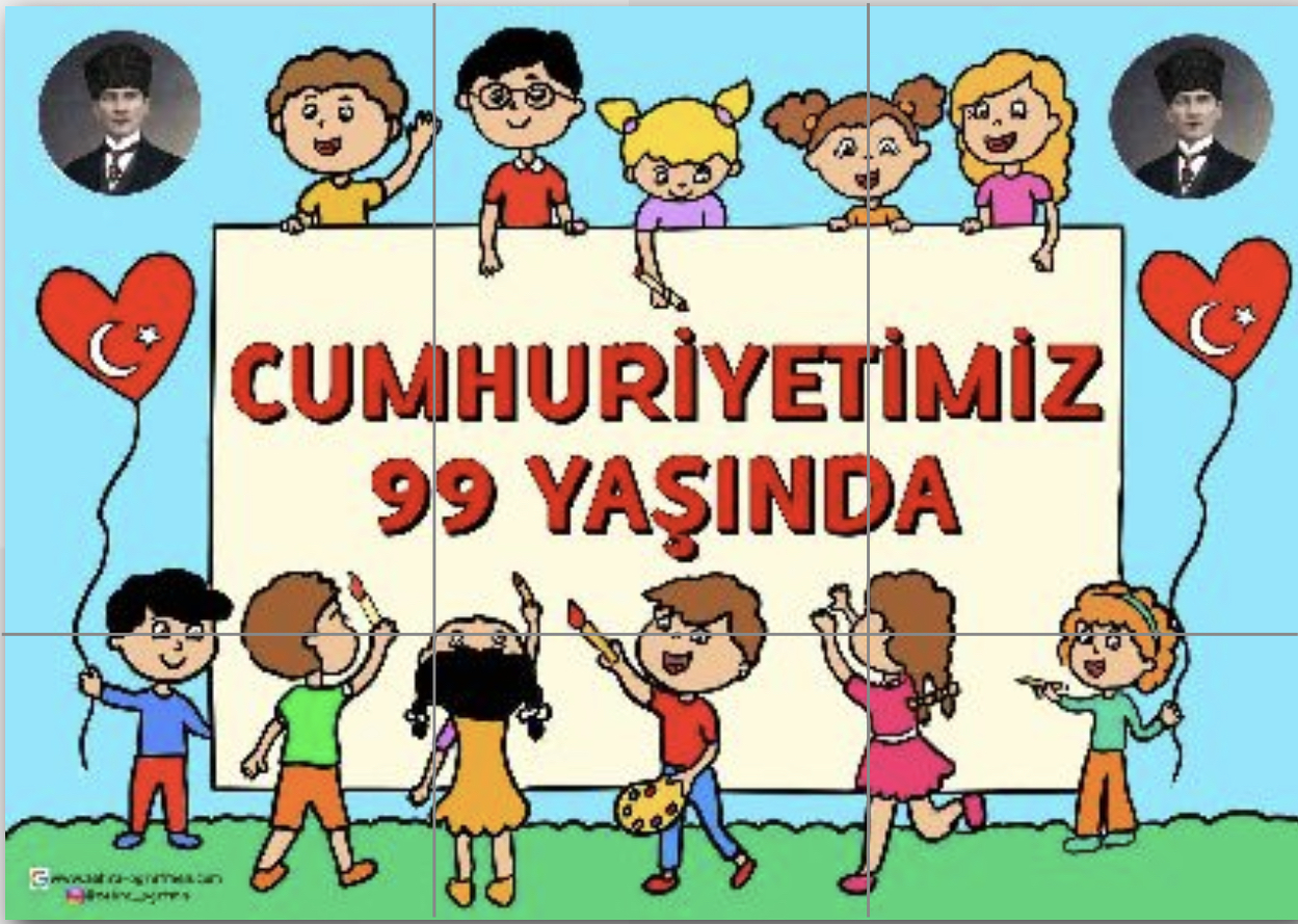 6 A4 RENKLİ Cumhuriyetimiz 99 Yaşında Panosu