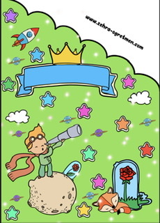 A4 Küçük Prens Karne Kılıfı ÖN KAPAK 2