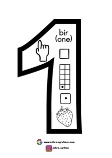 1den 10 a Kadar Sayılar Pano Görselleri A4 ( RENKSİZ)