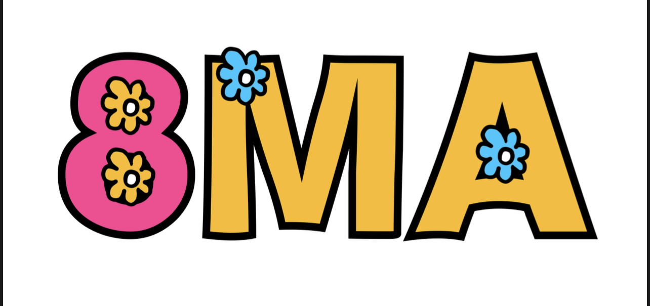 Çiçekli 8 Mart Yazısı Renkli