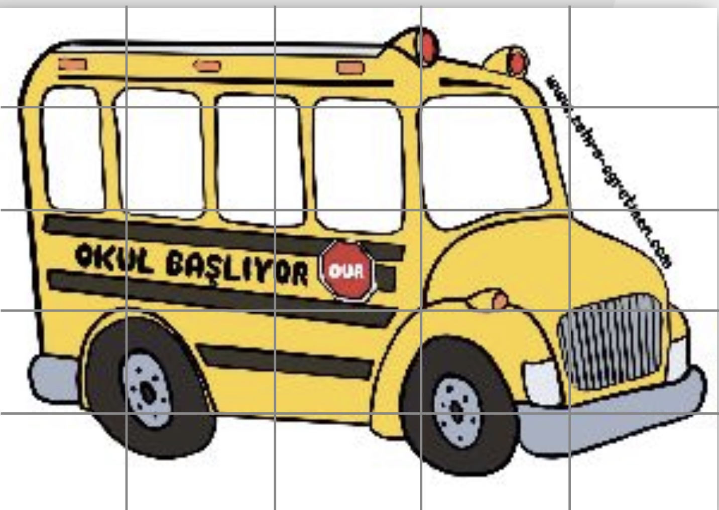 25 A4 Okul Başlıyor Okul Servisi RENKLİ