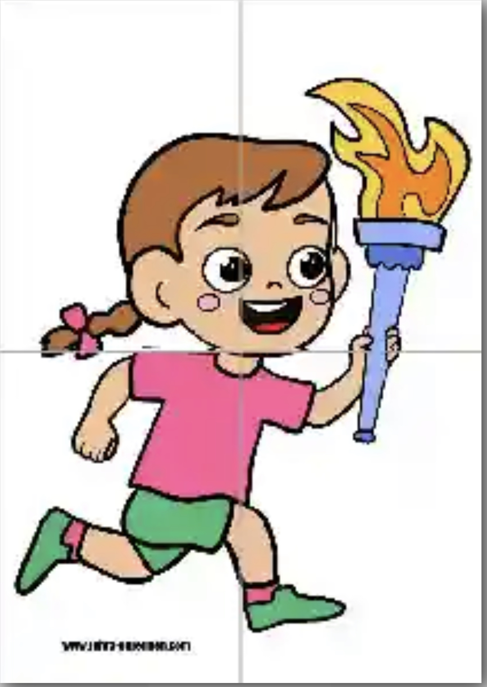 4 A4 Meşale Tutan Gençler 19 Mayıs ( RENKLİ)