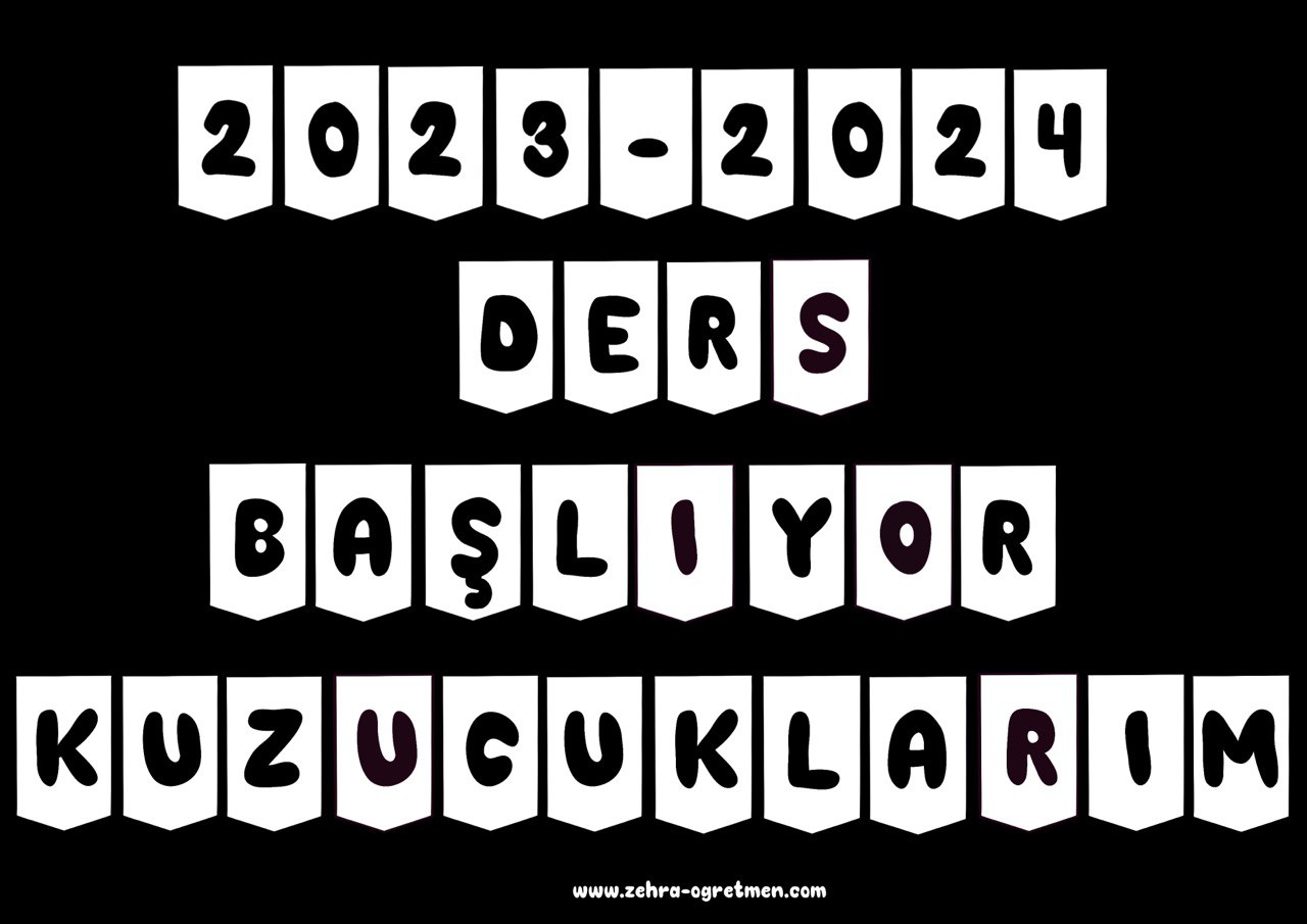 Ders Başlıyor Kuzucuklarım Flama RENKSİZ