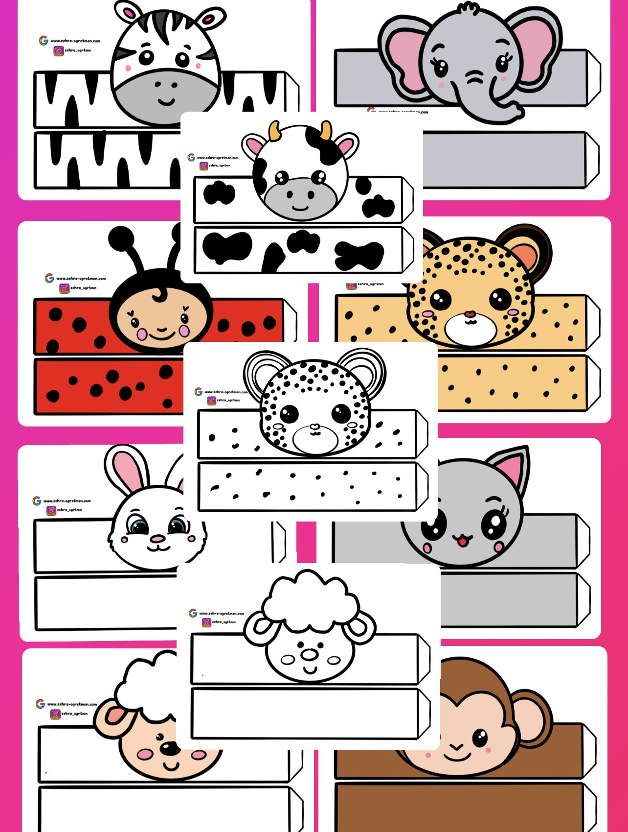 4 Ekim Hayvan Taçları ( RENKLİ)