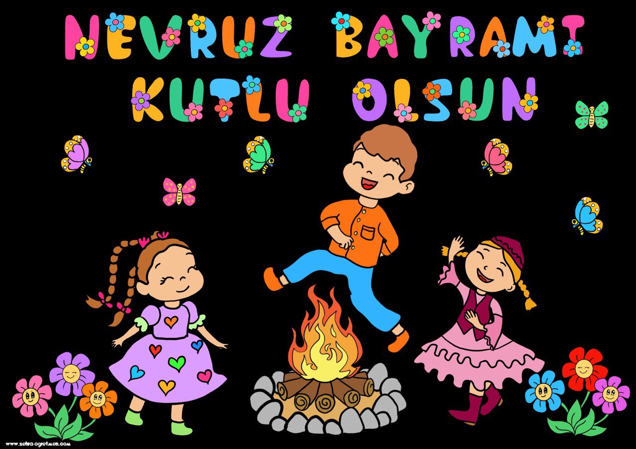 8 A4 Siyah Arka Plan Nevruz Bayramı