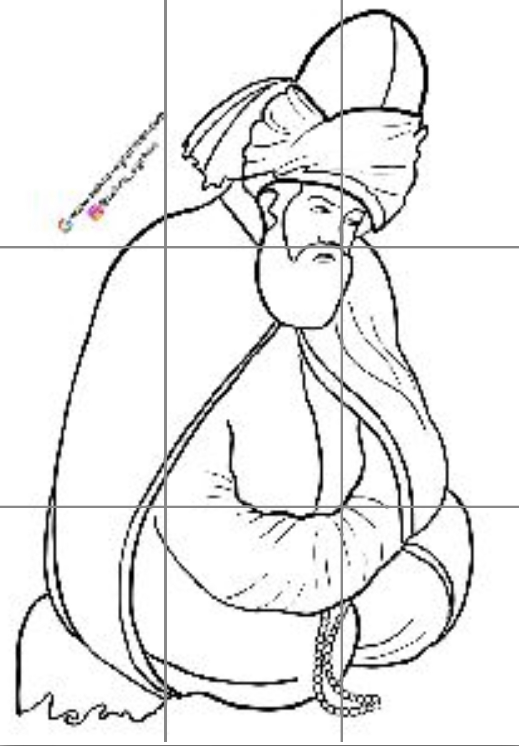 9 A4 Mevlana Görseli RENKSİZ