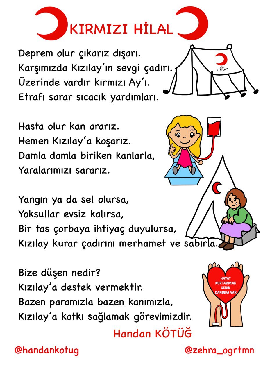 Kızılay Şiiri ve Kızılay Şiir Şablonları
