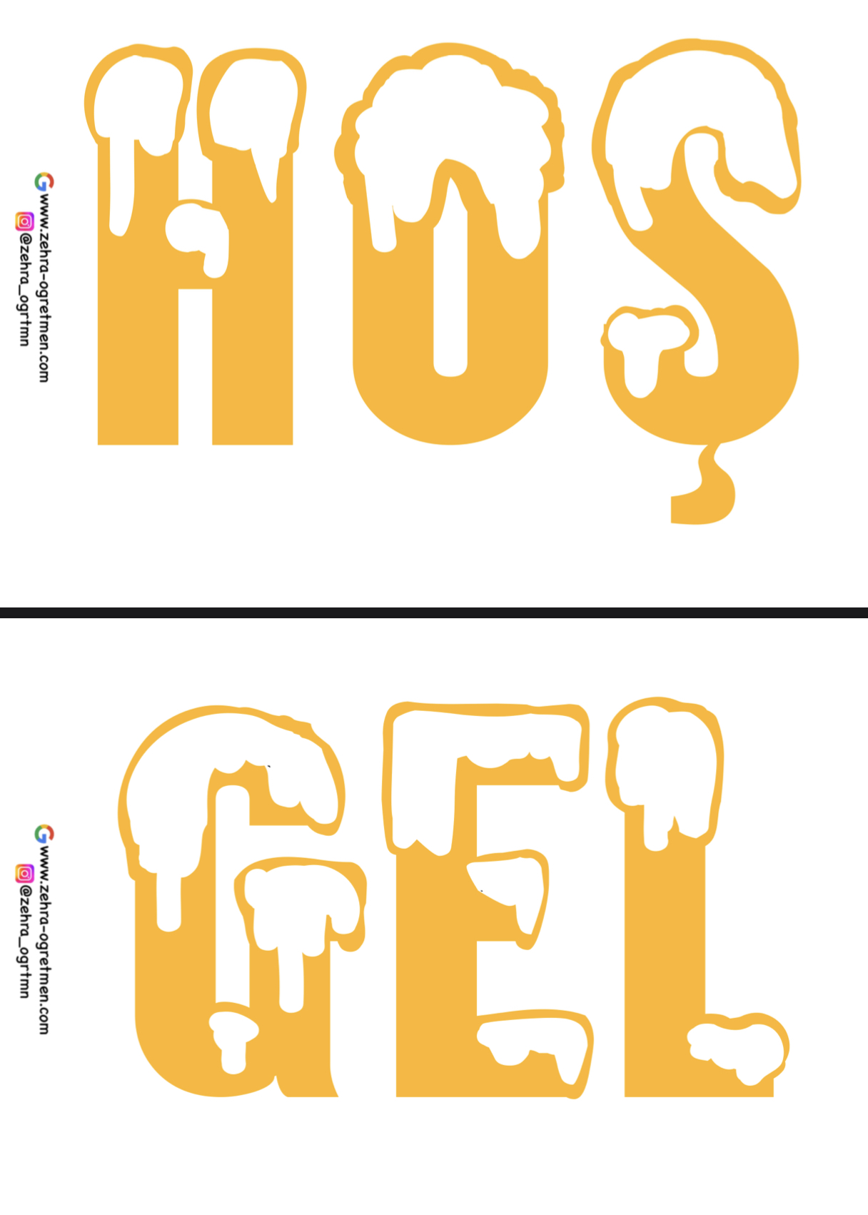 Hoş Geldin 2023 Mutlu Yıllar Yazı Şablonu ( Sarı)