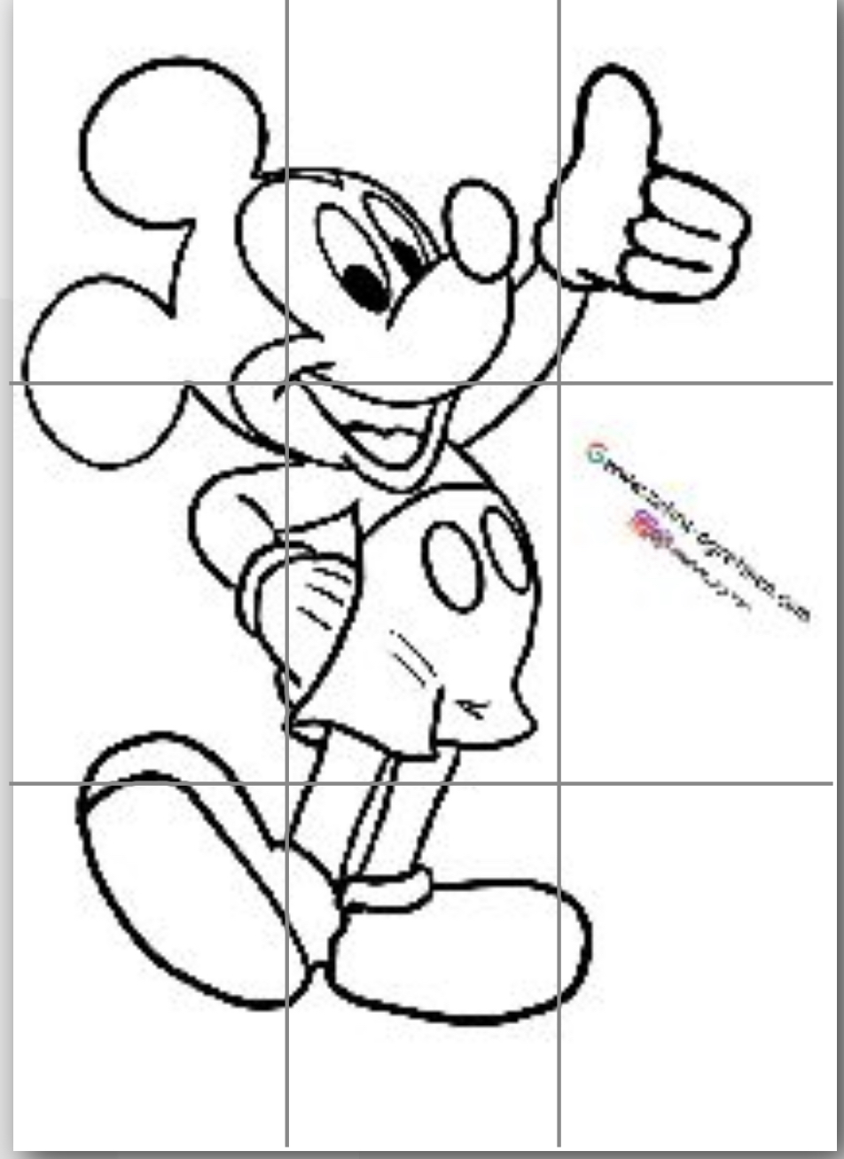 9 A4 Mickey Mouse ( RENKSİZ)