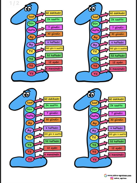 Deftere Yapıştırmalık Gün Ay Yıl Etkinliği