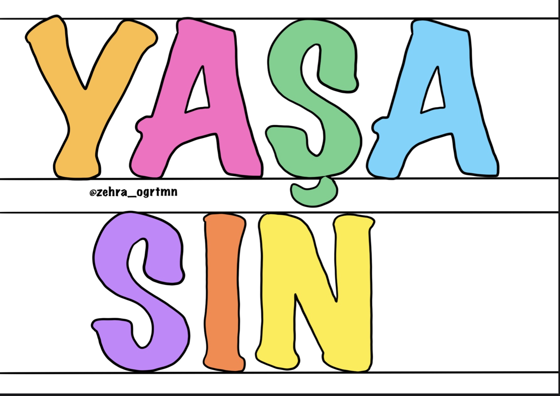 Yaşasın 23 Nisan Yazısı ( RENKLİ RENKSİZ)