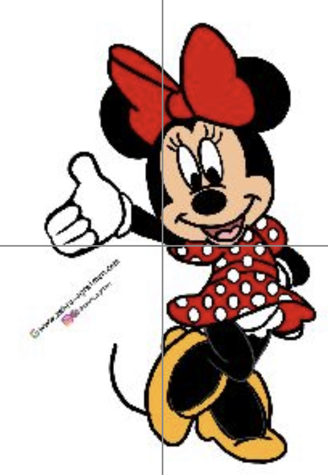 4 A4 Minnie Mouse ( RENKLİ)