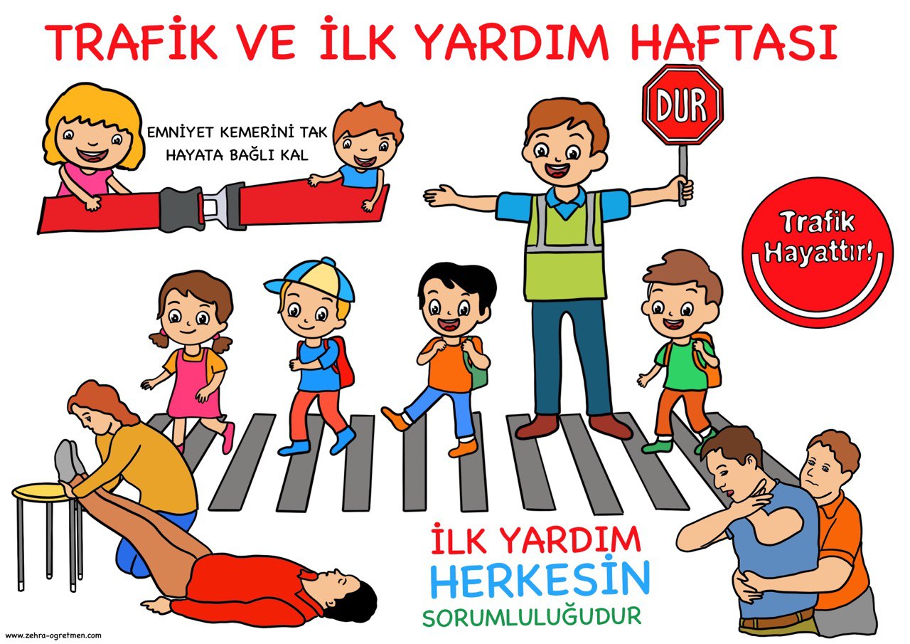 A4 Trafik ve İlk Yardım Haftası Boyama Etkinliği