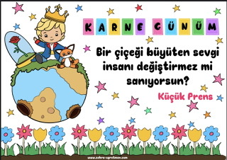 Küçük Prens Pano Beyaz Arka Plan