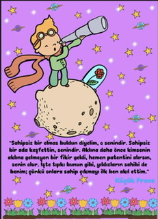 A4 Küçük Prens Karne Kılıfı ARKA KAPAK 3