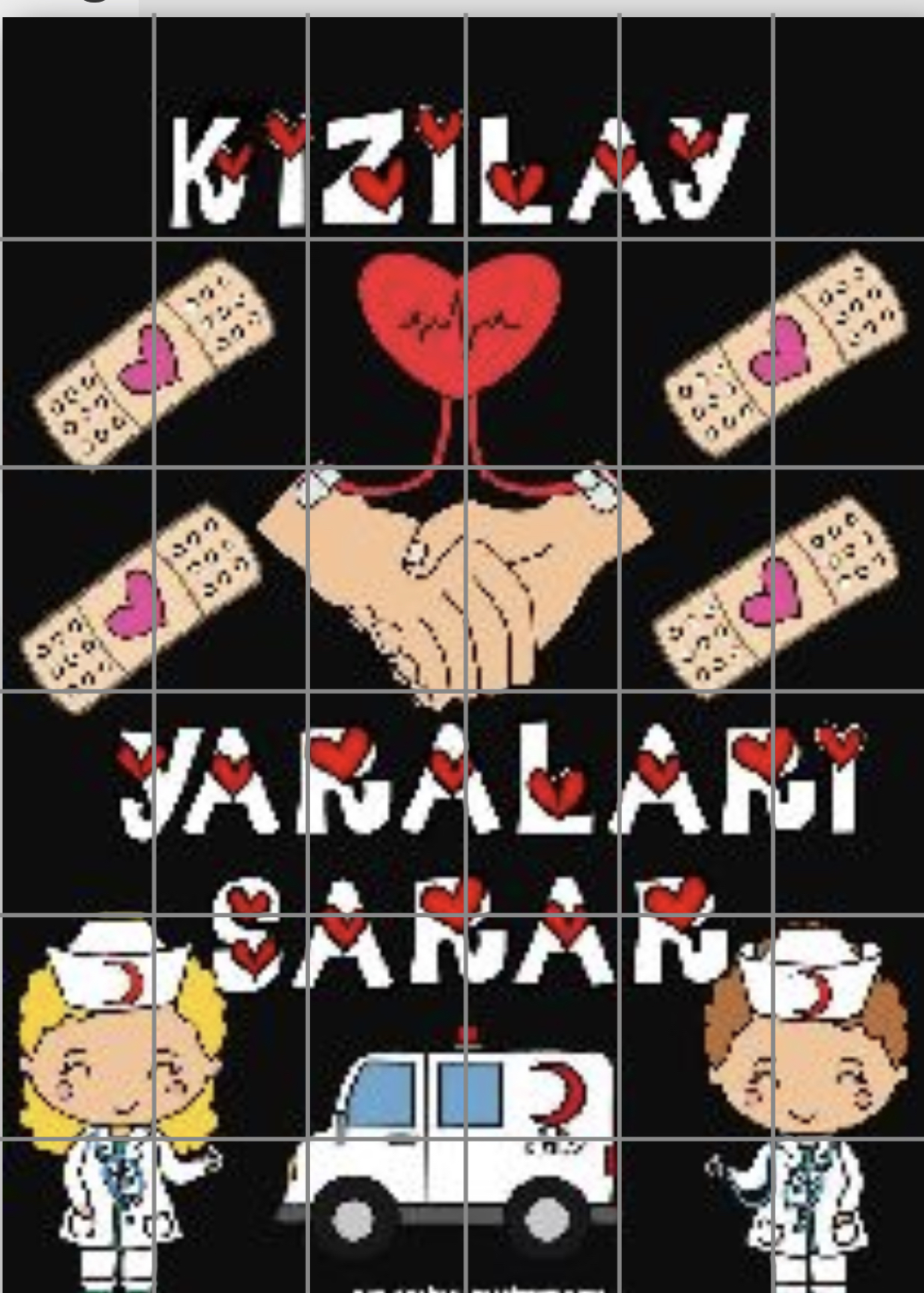 36 A4 Kızılay Yaraları Sarar Panosu RENKLİ